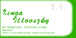 kinga illovszky business card